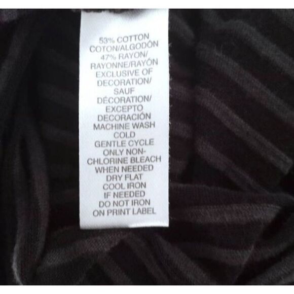 ANN TAYLOR LOFT BLACK STRIPE TOP SZ.S EUC - Picture 4 of 4